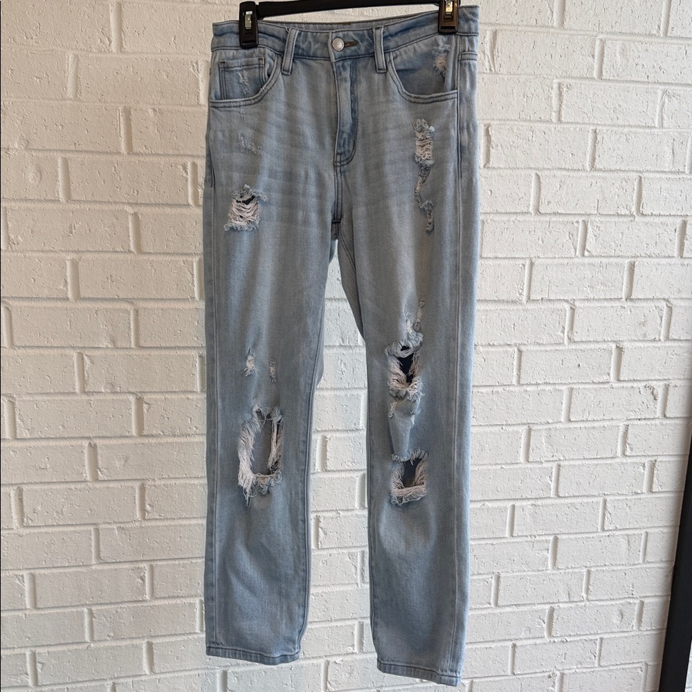 KanCan Signature Light Blue Style Estilo Distressed Relaxed Fit Jeans Size 25